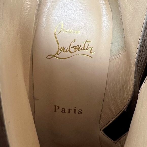 Christian Louboutin Eloise Suede Leopard Print Ankle Booties- Size 38 - Picture 6 of 10